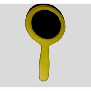 Vintage Barbie Doll Handheld Mirror Yellow Hong Kong Very Rare HTF